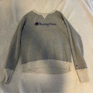 Grey and white champion long sleeve